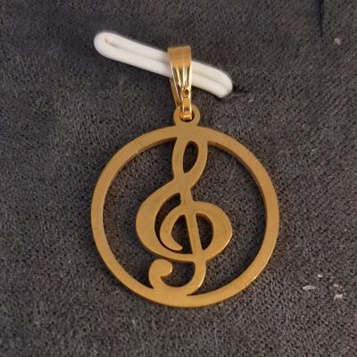 SOLE: treble clef pendant-