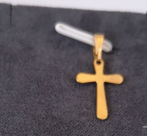 JASMINE : pendentif croix doré-