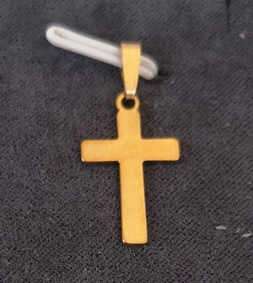 LILOU : pendentif croix doré-