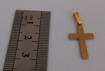 LILOU : pendentif croix doré- 2