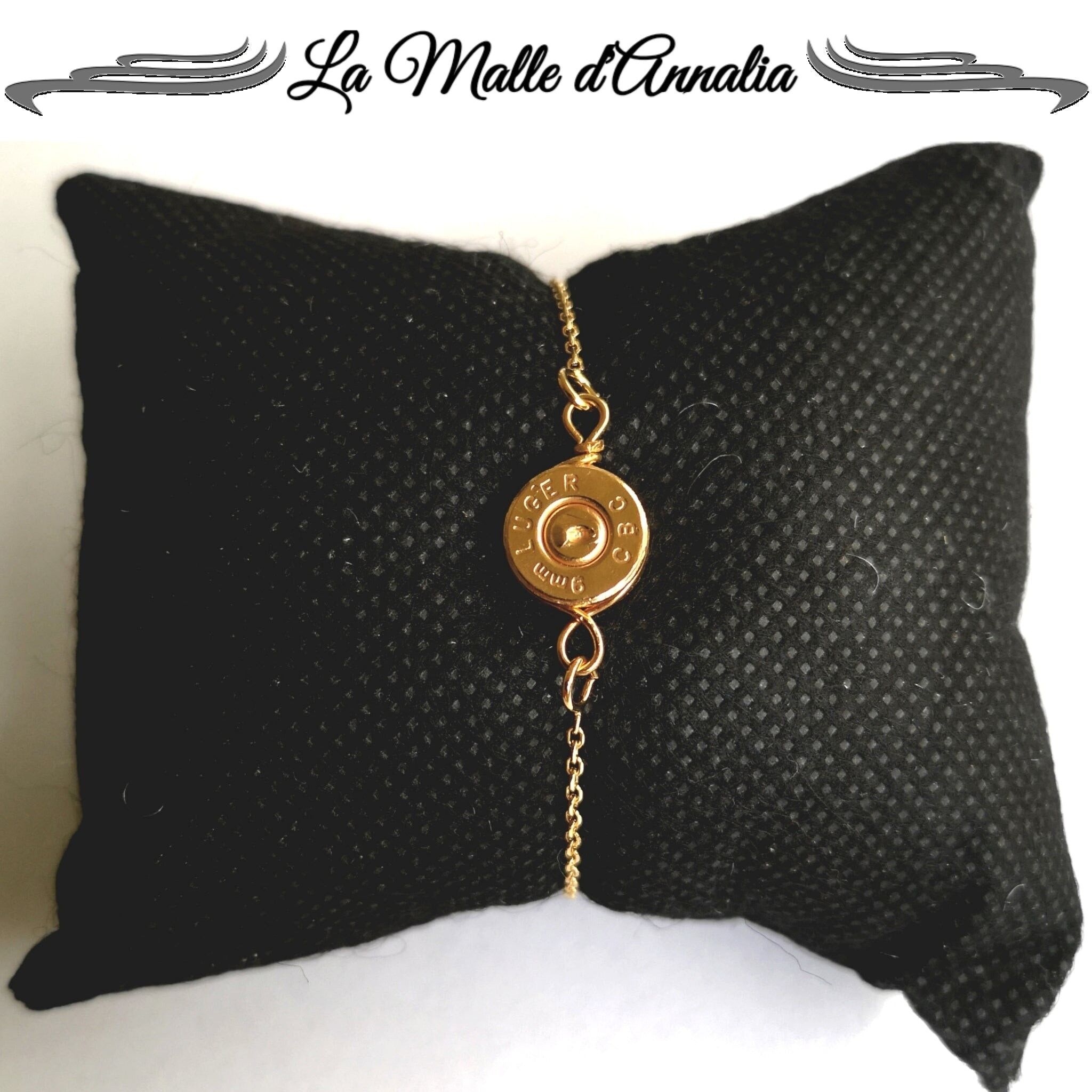 ALBA-DEA: Bracciale Creazione presa mm dorato con oro fino-