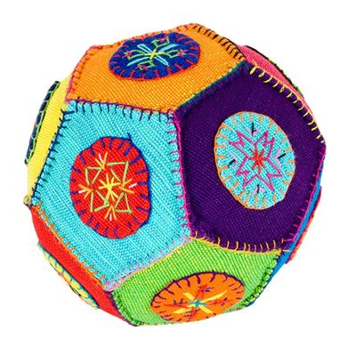 Patchwork di palline di stoffa "Mandala"