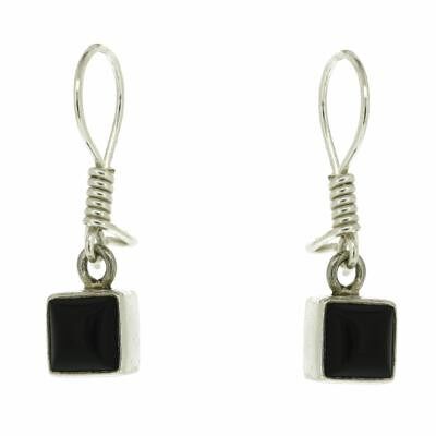 Small Square Onyx Earrings and Presentation Box