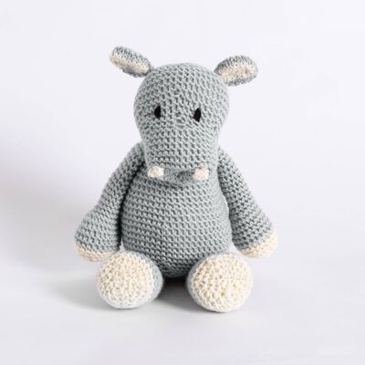 Andy Hippo Knitting Kit Grey