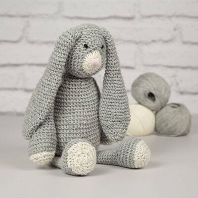 Mabel Bunny Knitting Kit Grey