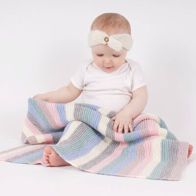 Kit per lavoro a maglia coperta per neonato a righe