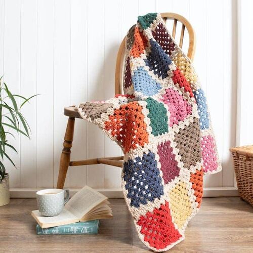 Catalonia Granny Squares Blanket Crochet Kit