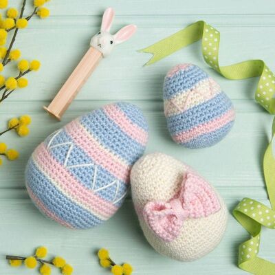 Easter Eggs Trio Crochet Kit