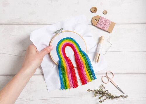 Rainbow Embroidery Kit - Bright Rainbow