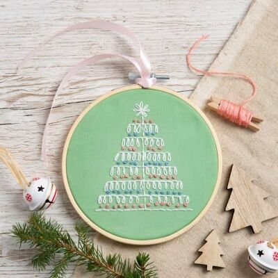 Kit de broderie de sapin de Noël