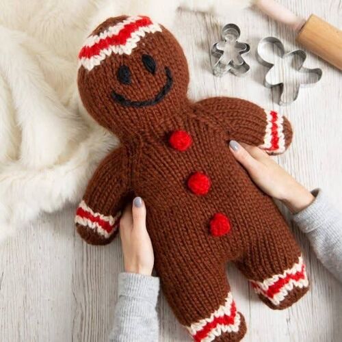 Gingerbread Man Knitting Kit