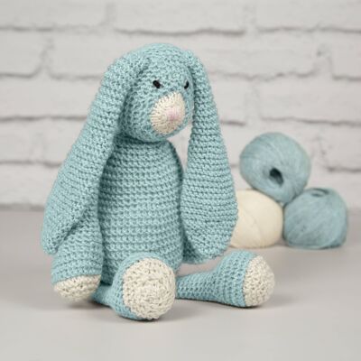 Kit de tejer Mabel Bunny verde azulado