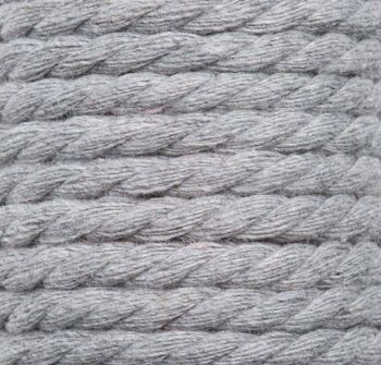 Corde en macramé 5 mm en gris 3