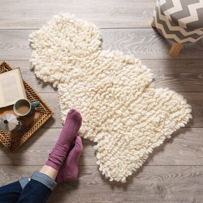 Kit de ganchillo para alfombra de lana