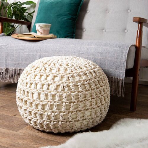 Macrame Pouffe Cover Crochet Kit