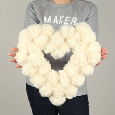 Pom Pom Heart Wreath Craft Kit