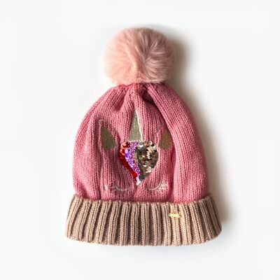 Penny Embroidered Unicorn Kids Beanie