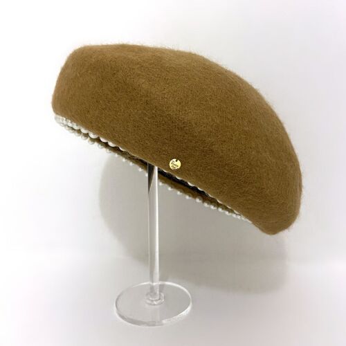 Patricia Pearl Trim Wool Beret