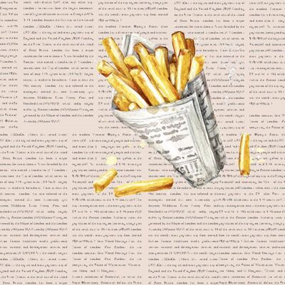 French Fries Bamboo Napkins by chic.mic