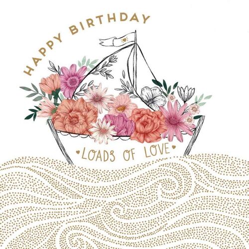 Happy Birthday Flower Boat - Jade Mosinski