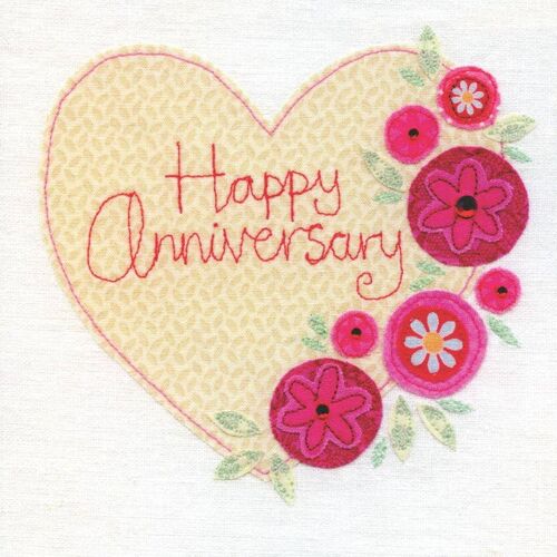 Happy Anniversary Heart - Vintage