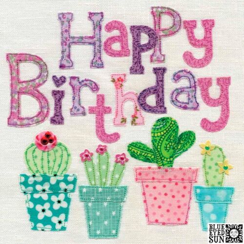 Happy Birthday Cacti - Vintage