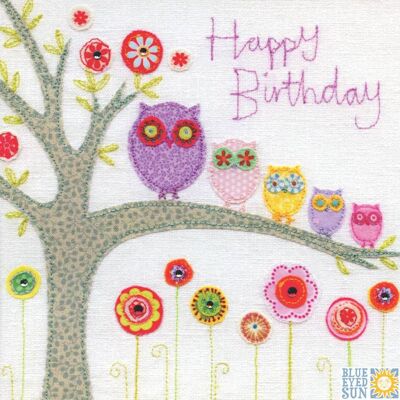 Birthday Owls - Vintage