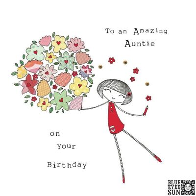 Auntie Birthday - Doodle Girl