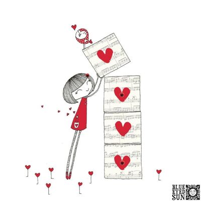 Bloques de corazón - Doodle Girl