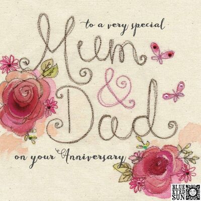 Mum & Dad Anniversary - Broderie