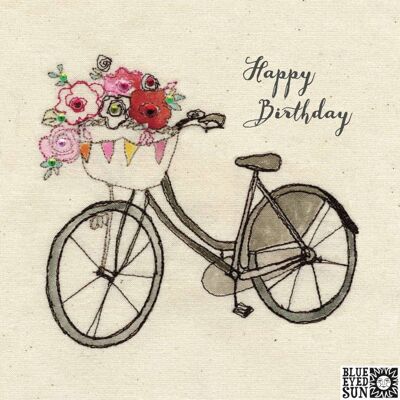 Alles Gute zum Geburtstag Fahrrad - Broderie
