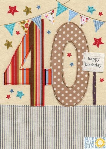 Bunting du 40e anniversaire - l'heure du pique-nique