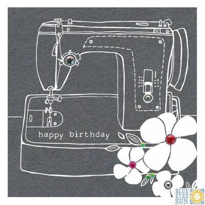 Alles Gute zum Geburtstag Nähmaschine - Fleur