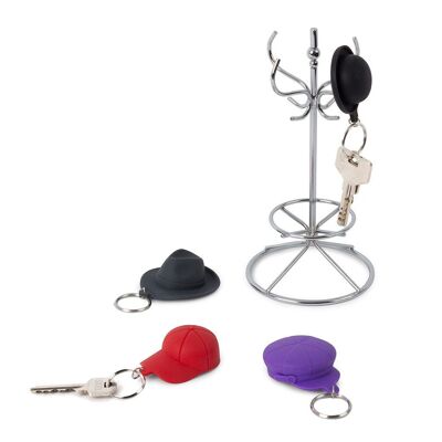 Keychains with holder, Chapeau !, metal / silicone