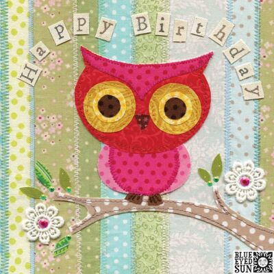 Happy Birthday Owl - Fabricadabra