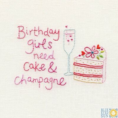 Birthday Cake & Champagne - Pincushion