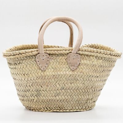 Bridesmaid Small Straw Bag with Leather