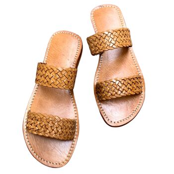 Sandales marocaines en cuir, Chaussures d'été 100% FAIT MAIN 3