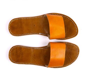 Sandale en cuir orange 3