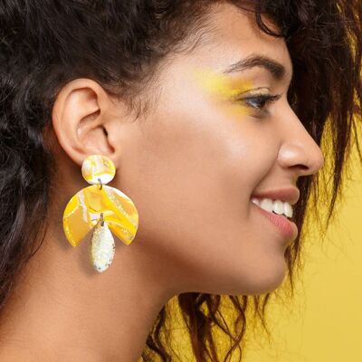 10 pairs, Yellold Collection of Polymer Clay Earrings