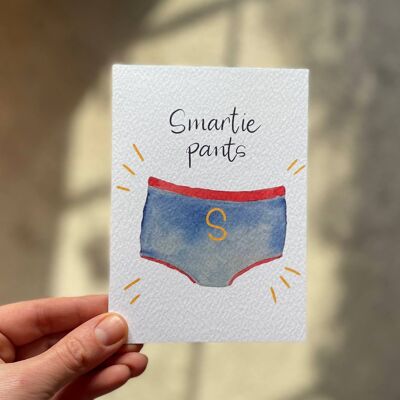 Carte amusante pantalon Smartie
