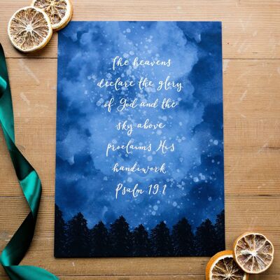 The heavens declare Christian print