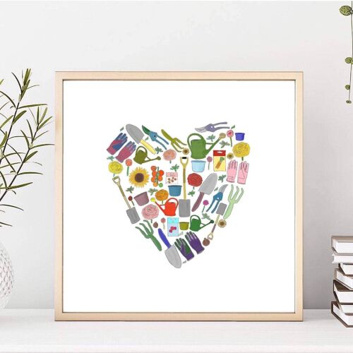 Gardening Heart Print