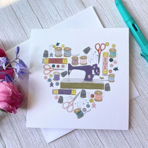 Sewing Heart Card