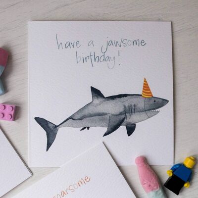 Carte d'anniversaire de requin