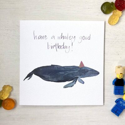 Whale birthday card