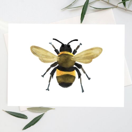 Greeting Card - watercolour bee