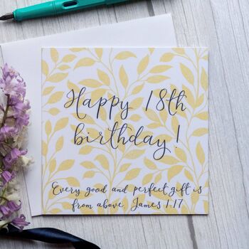 Carte d'anniversaire chrétienne 18e 1