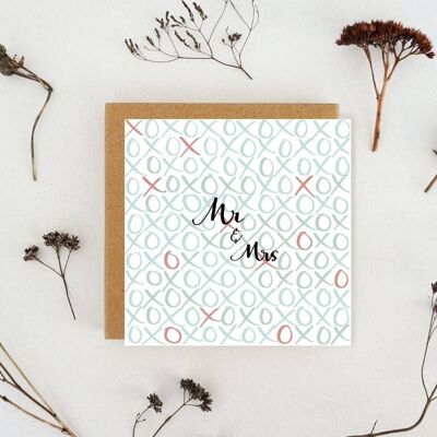 Mr & Mrs abbracci e baci card