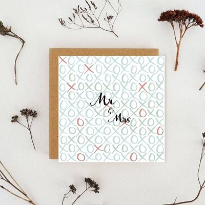 Mr & Mrs hugs and kisses card